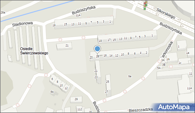 Lubin, II Brygady Legionów, 18, mapa Lubin