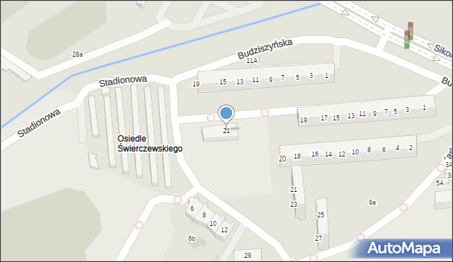 Lubin, II Brygady Legionów, 21, mapa Lubin