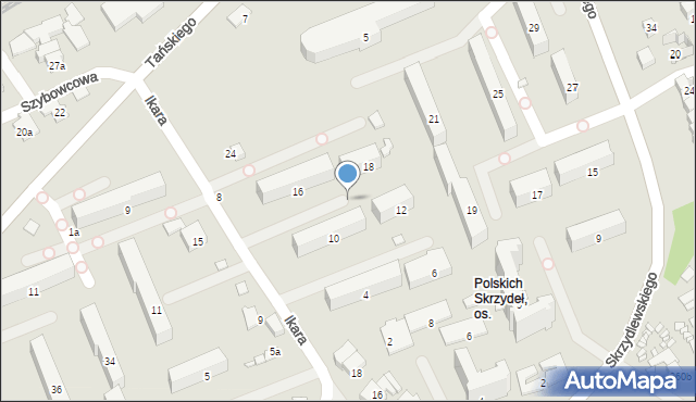 Bielsko-Biała, Ikara, 14, mapa Bielsko-Białej