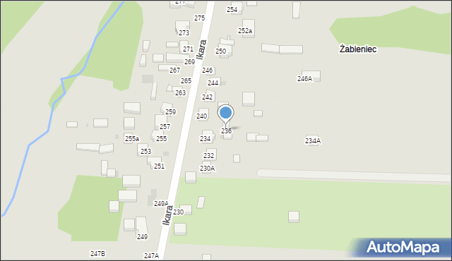 Częstochowa, Ikara, 236, mapa Częstochowy