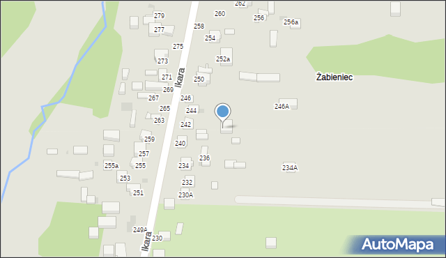 Częstochowa, Ikara, 242a, mapa Częstochowy