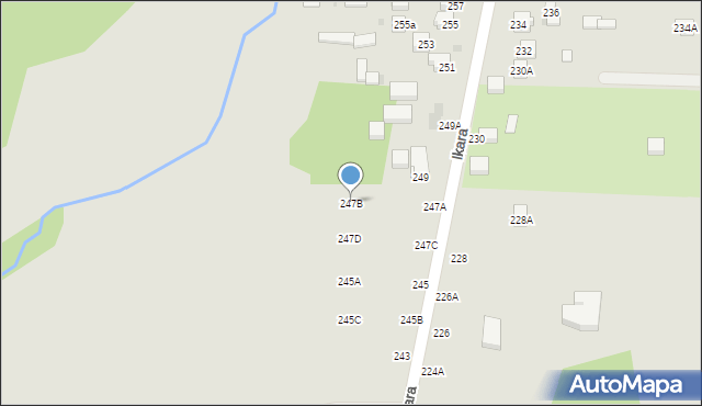 Częstochowa, Ikara, 247B, mapa Częstochowy