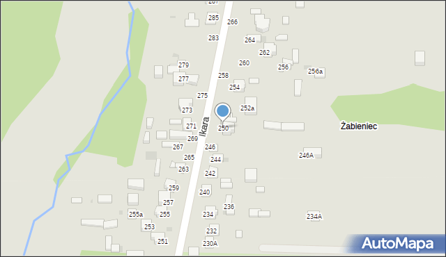 Częstochowa, Ikara, 250, mapa Częstochowy