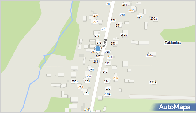 Częstochowa, Ikara, 265, mapa Częstochowy