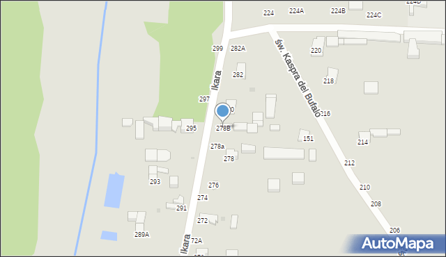 Częstochowa, Ikara, 278B, mapa Częstochowy