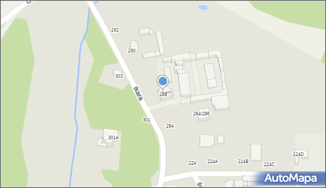 Częstochowa, Ikara, 288, mapa Częstochowy