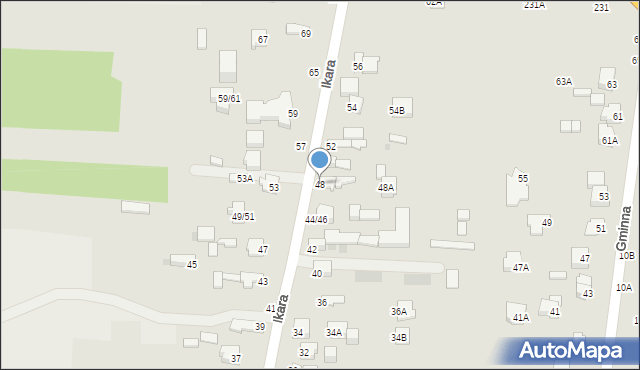 Częstochowa, Ikara, 48, mapa Częstochowy