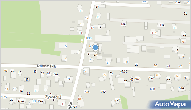 Częstochowa, Ikara, 4A, mapa Częstochowy