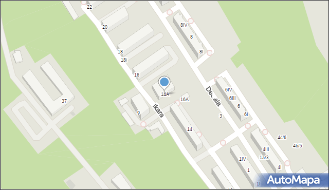 Gdynia, Ikara, 14A, mapa Gdyni