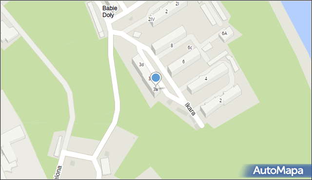 Gdynia, Ikara, 3a, mapa Gdyni