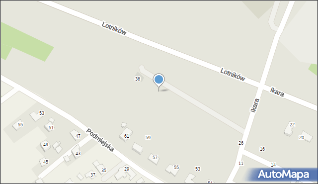 Krosno, Ikara, 34, mapa Krosna