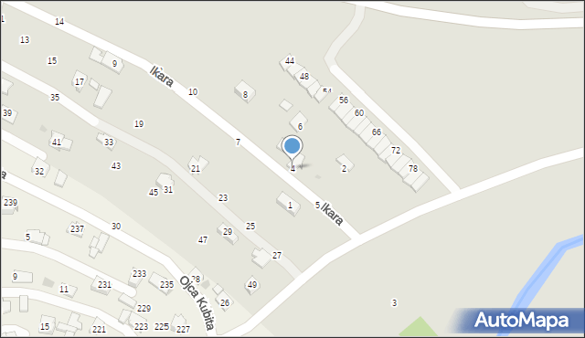 Krosno, Ikara, 4, mapa Krosna