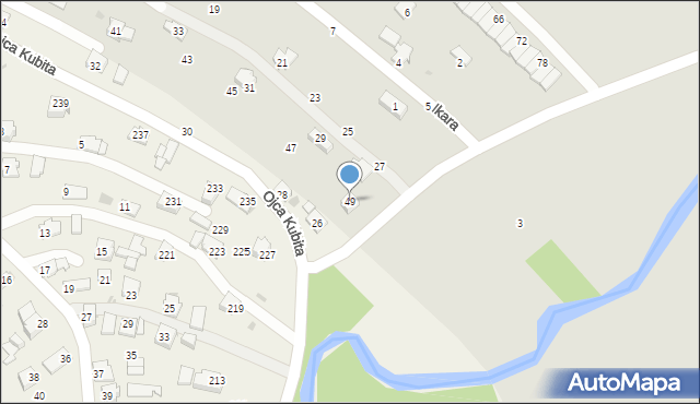 Krosno, Ikara, 49, mapa Krosna