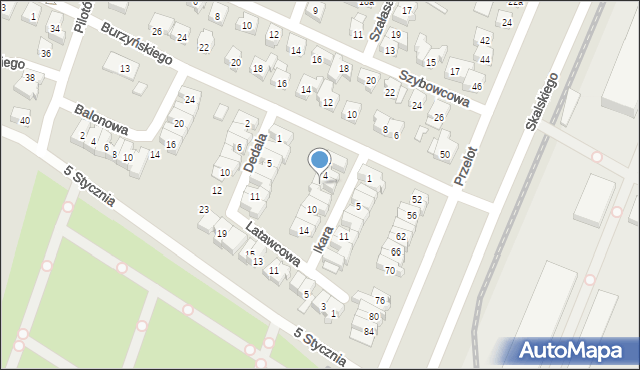 Poznań, Ikara, 6, mapa Poznania