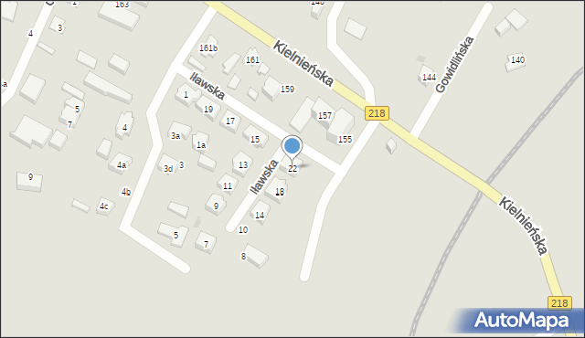 Gdańsk, Iławska, 22, mapa Gdańska