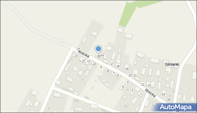 Grabowiec, Iłżecka, 16a, mapa Grabowiec
