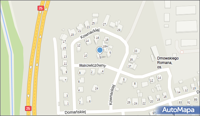 Konin, Iłłakowiczówny Kazimiery, 3, mapa Konina