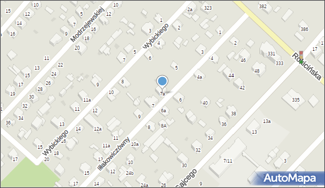 Łódź, Iłłakowiczówny Kazimiery, 7a, mapa Łodzi
