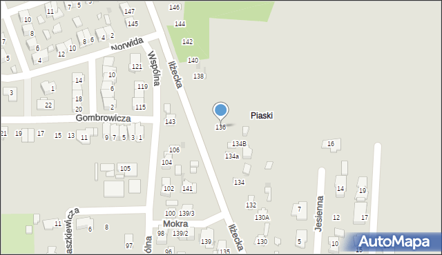 Ostrowiec Świętokrzyski, Iłżecka, 136, mapa Ostrowiec Świętokrzyski