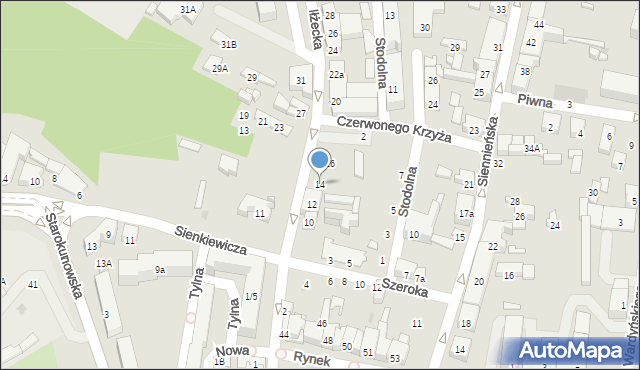 Ostrowiec Świętokrzyski, Iłżecka, 14, mapa Ostrowiec Świętokrzyski