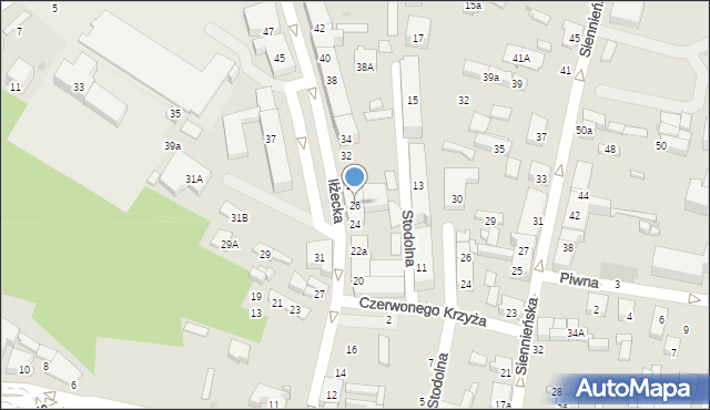 Ostrowiec Świętokrzyski, Iłżecka, 26, mapa Ostrowiec Świętokrzyski