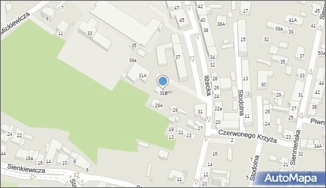 Ostrowiec Świętokrzyski, Iłżecka, 31B, mapa Ostrowiec Świętokrzyski