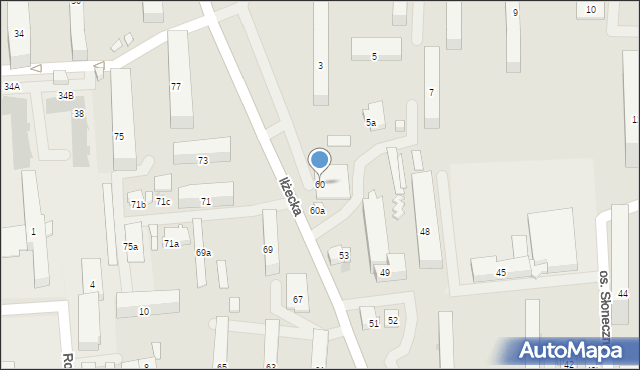 Ostrowiec Świętokrzyski, Iłżecka, 60, mapa Ostrowiec Świętokrzyski