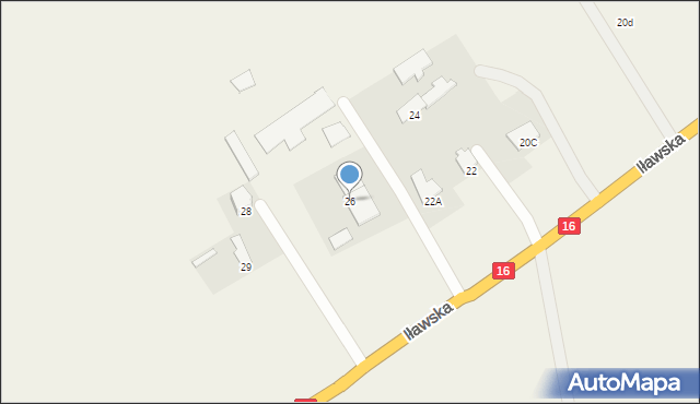 Rudzienice, Iławska, 26, mapa Rudzienice