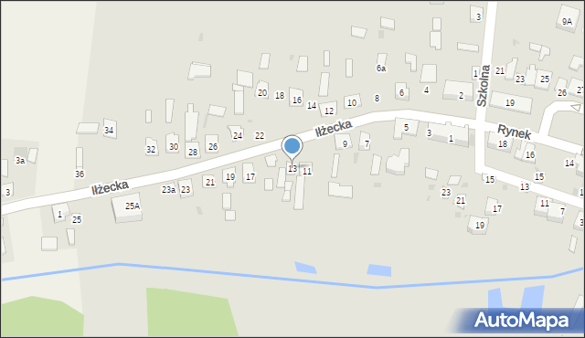 Sienno, Iłżecka, 13, mapa Sienno