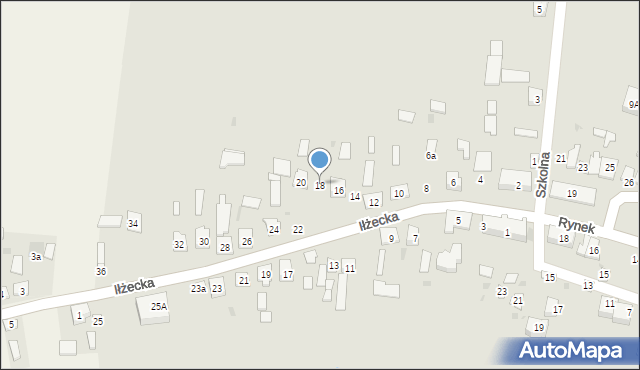 Sienno, Iłżecka, 18, mapa Sienno