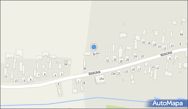 Sienno, Iłżecka, 34, mapa Sienno