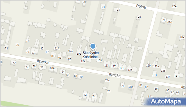 Skarżysko Kościelne, Iłżecka, 105, mapa Skarżysko Kościelne