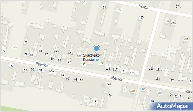 Skarżysko Kościelne, Iłżecka, 107, mapa Skarżysko Kościelne