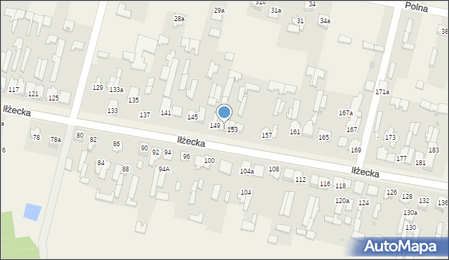 Skarżysko Kościelne, Iłżecka, 151, mapa Skarżysko Kościelne