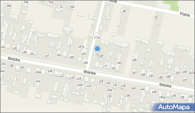 Skarżysko Kościelne, Iłżecka, 173a, mapa Skarżysko Kościelne