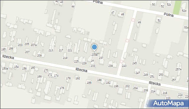 Skarżysko Kościelne, Iłżecka, 233a, mapa Skarżysko Kościelne