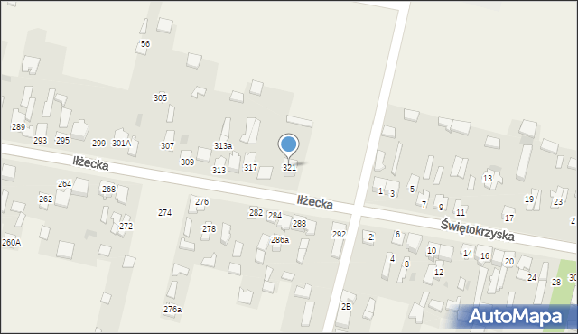 Skarżysko Kościelne, Iłżecka, 321, mapa Skarżysko Kościelne