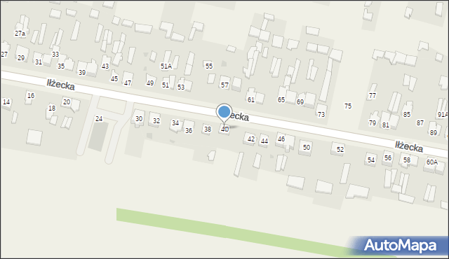 Skarżysko Kościelne, Iłżecka, 40, mapa Skarżysko Kościelne