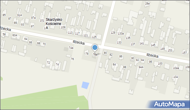 Skarżysko Kościelne, Iłżecka, 78a, mapa Skarżysko Kościelne