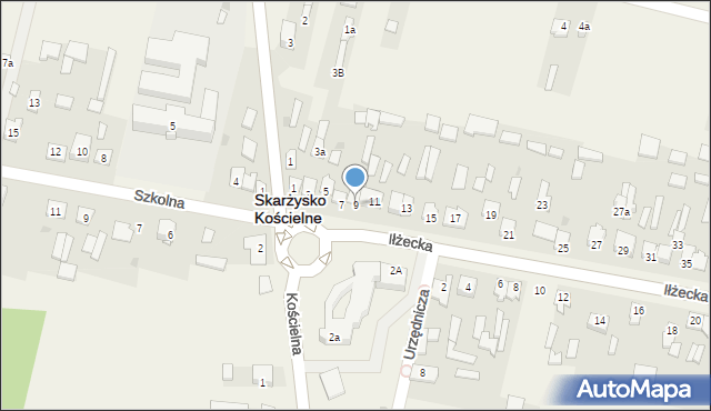 Skarżysko Kościelne, Iłżecka, 9, mapa Skarżysko Kościelne