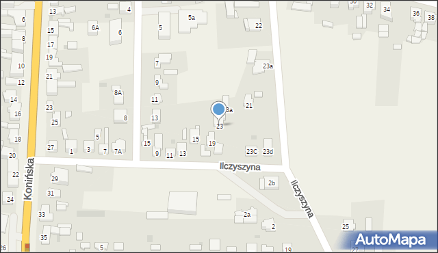 Skulsk, Ilczyszyna Michała, dr., 23, mapa Skulsk