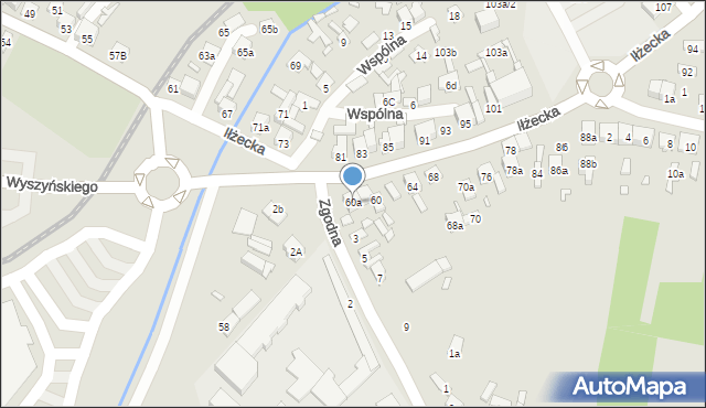 Starachowice, Iłżecka, 60a, mapa Starachowic