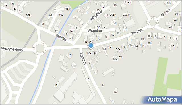 Starachowice, Iłżecka, 60b, mapa Starachowic