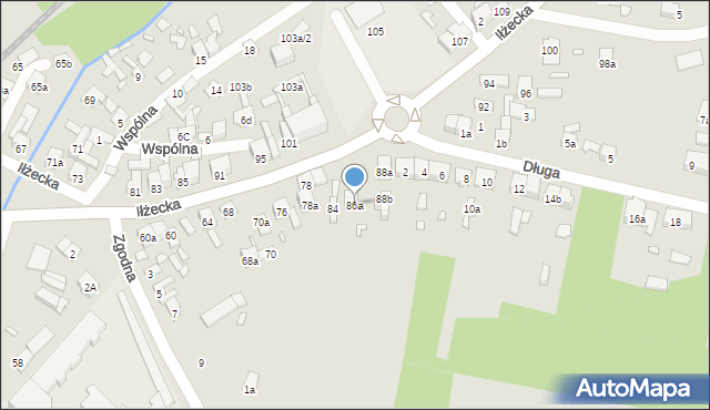 Starachowice, Iłżecka, 86a, mapa Starachowic