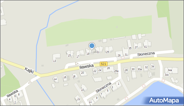 Susz, Iławska, 19a, mapa Susz