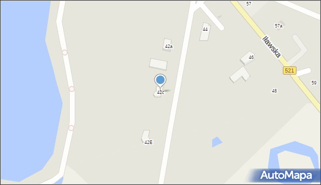 Susz, Iławska, 42c, mapa Susz