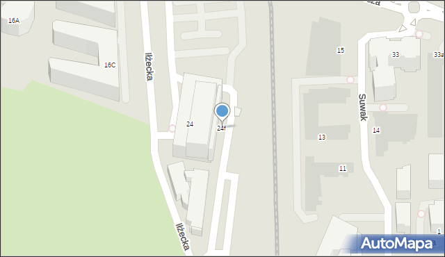 Warszawa, Iłżecka, 24f, mapa Warszawy