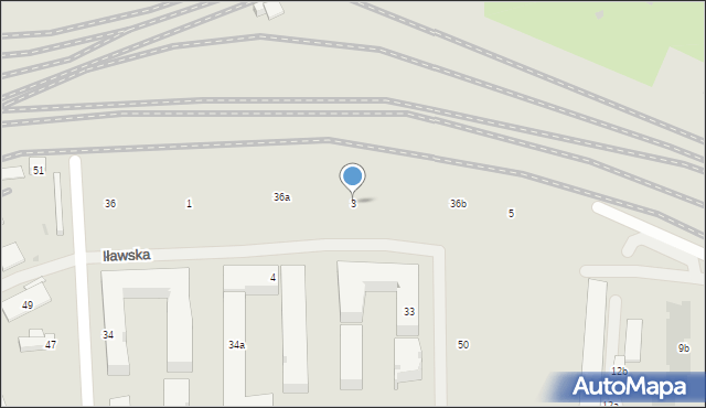 Warszawa, Iławska, 3, mapa Warszawy