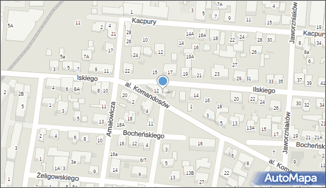 Warszawa, Ilskiego Franciszka, 12A, mapa Warszawy