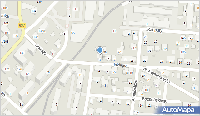 Warszawa, Ilskiego Franciszka, 3A, mapa Warszawy